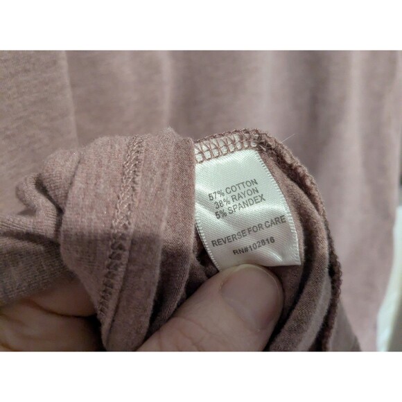 Garnet Hill Medium Blouse Top Mauve Pink Sweater Knit Blouse Collar M Keyhole - Picture 5 of 5